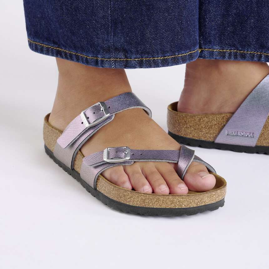 Mayari - Birko-Flor estampé - Saffiano Iridescent Viola