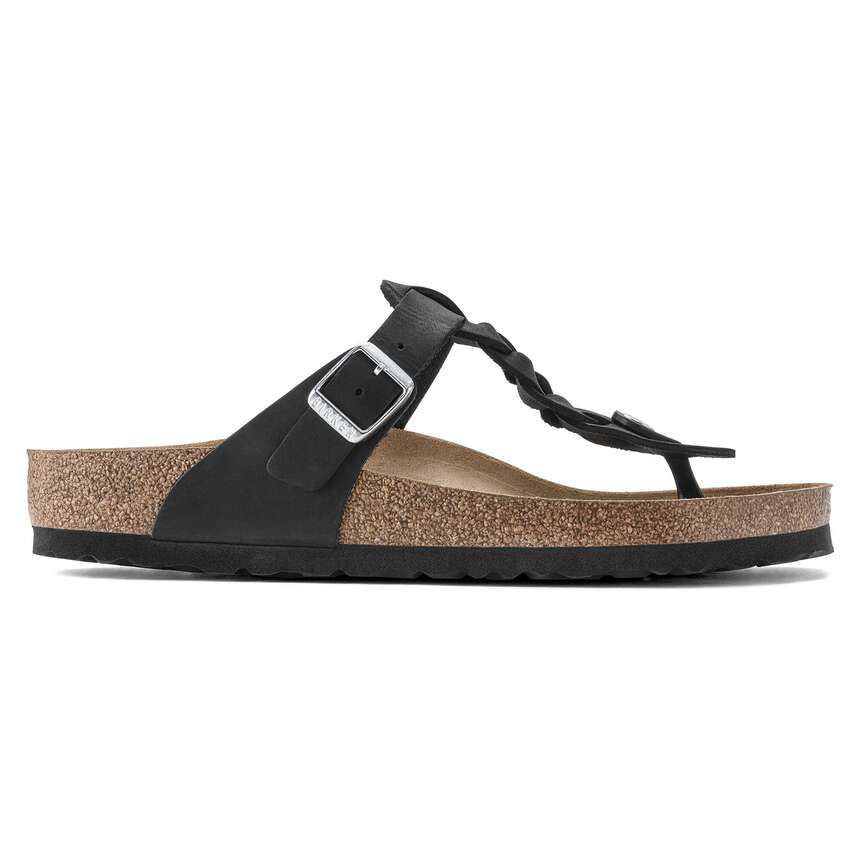 Gizeh Braided - Cuir huilé - Black