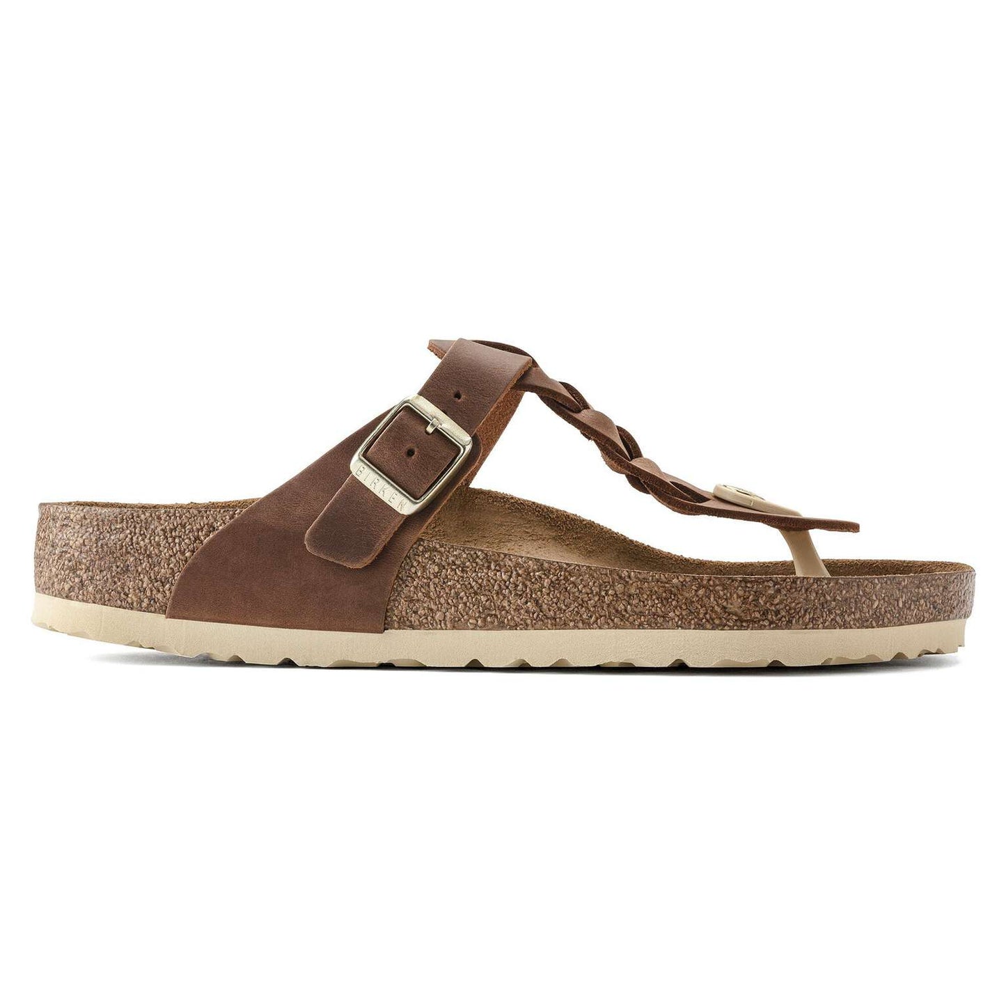 Gizeh Braided - Cuir huilé - Cognac