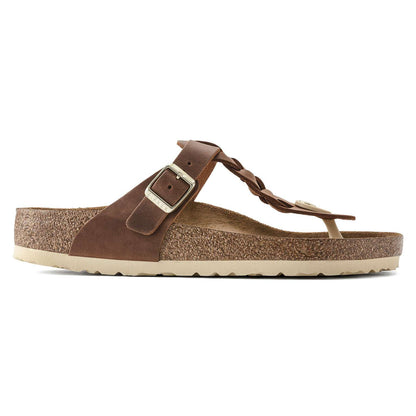 Gizeh Braided - Cuir huilé - Cognac