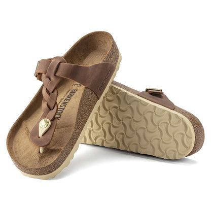 Gizeh Braided - Cuir huilé - Cognac
