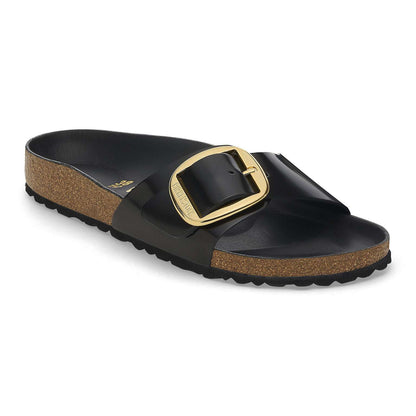 Madrid Big Buckle - Cuir naturel verni - High Shine Black