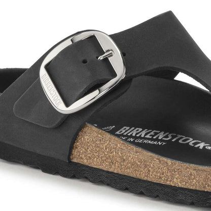 Gizeh Big Buckle - Cuir huilé - Black