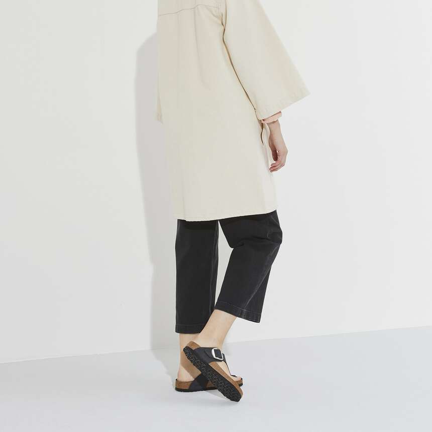 Gizeh Big Buckle - Cuir huilé - Black
