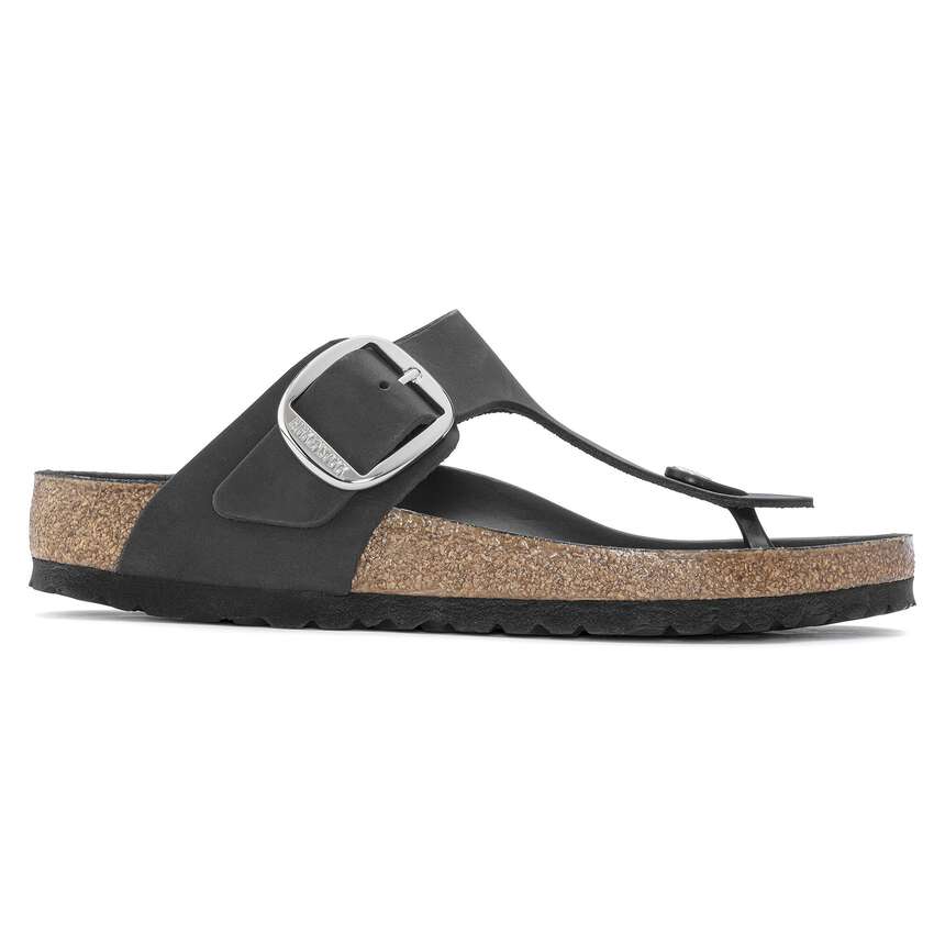 Gizeh Big Buckle - Cuir huilé - Black