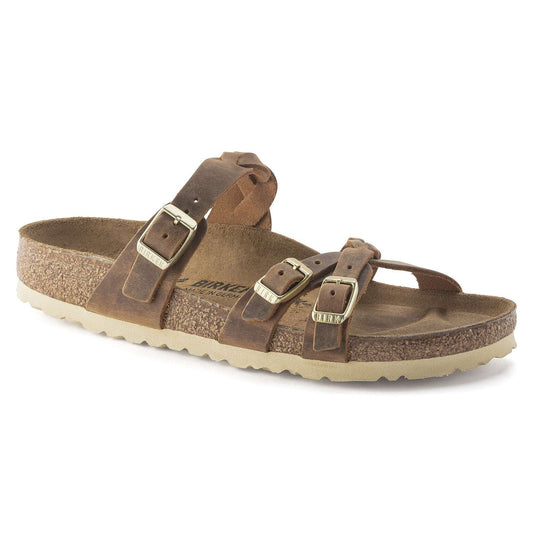 Franca Braided - Cuir huilé - Cognac