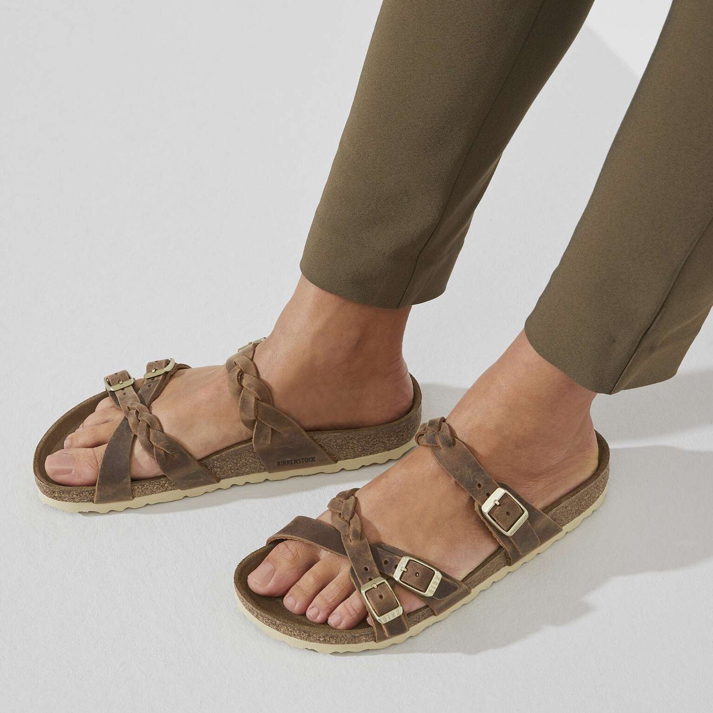 Franca Braided - Cuir huilé - Cognac