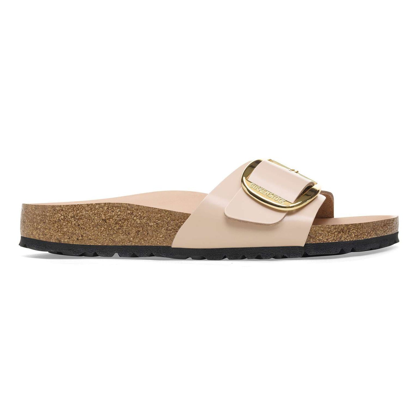 Madrid Big Buckle - Cuir naturel verni - High-Shine New Beige