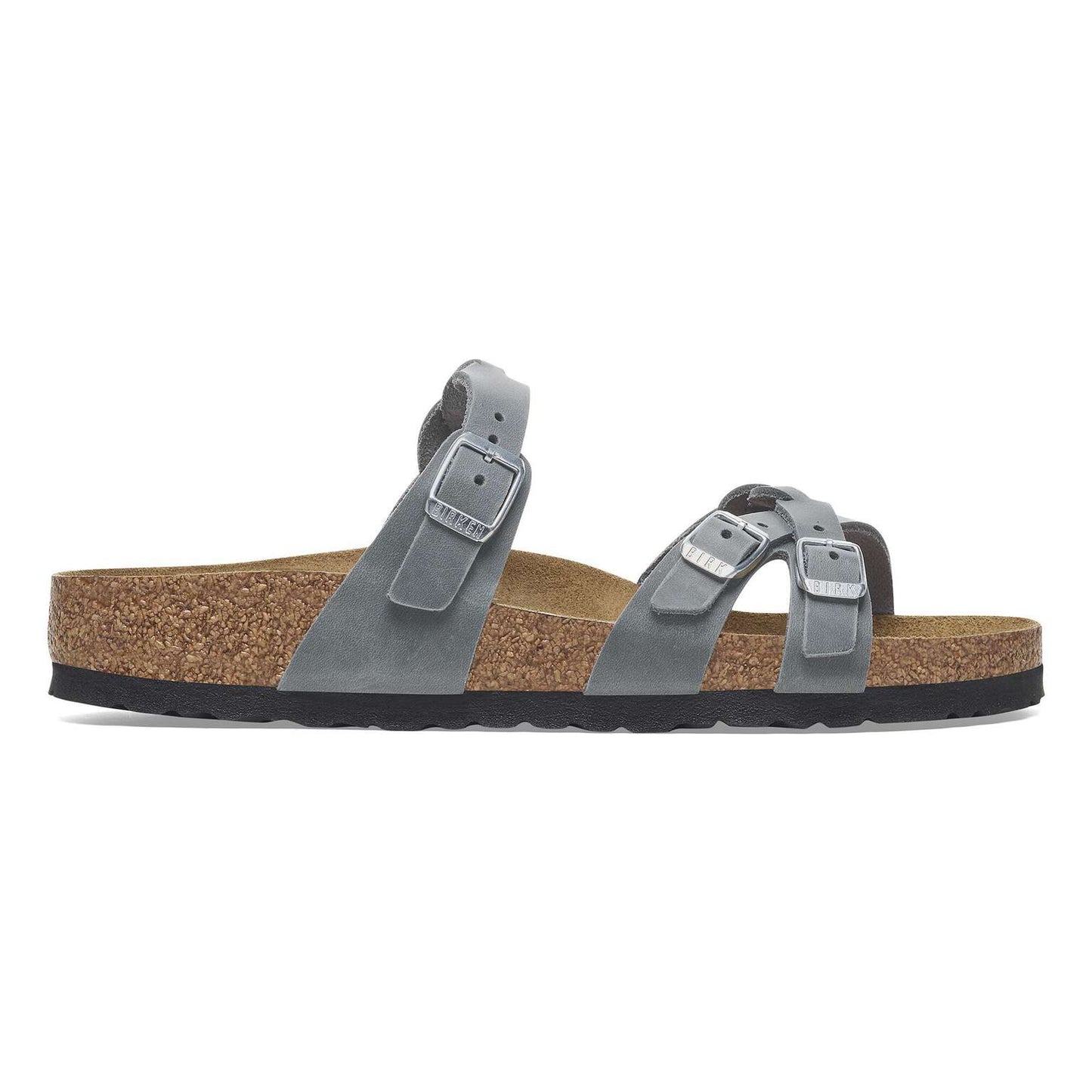 Franca Braided - Cuir huilé -  Basalt Gray