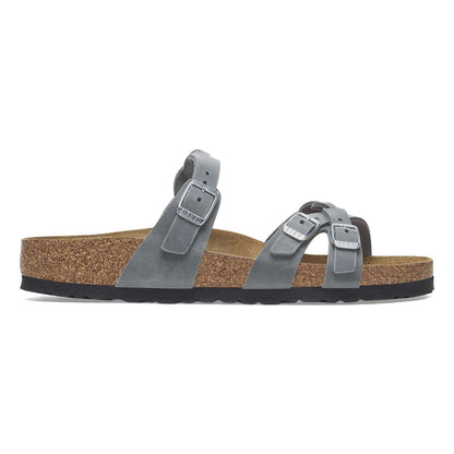 Franca Braided - Cuir huilé -  Basalt Gray