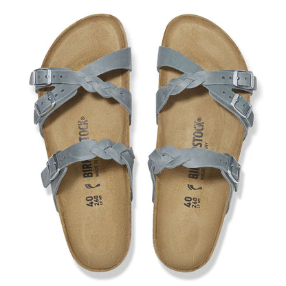 Franca Braided - Cuir huilé -  Basalt Gray