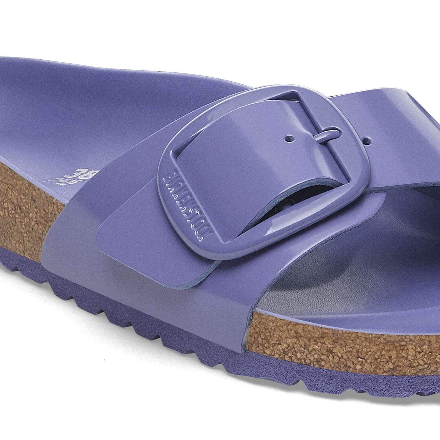 Madrid Big Buckle - Cuir naturel verni - High-Shine Purple Dusk Tonal