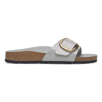 Madrid Big Buckle - Cuir naturel verni - High-Shine Stone Coin