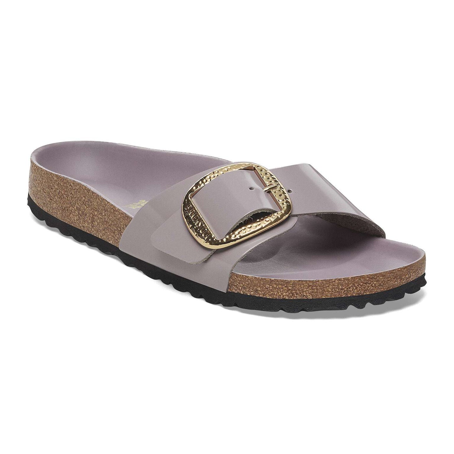 Madrid Big Buckle - Cuir naturel verni - High-Shine Faded Purple