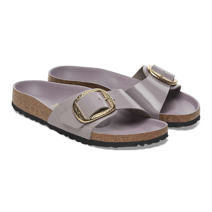 Madrid Big Buckle - Cuir naturel verni - High-Shine Faded Purple