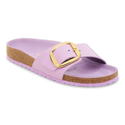Madrid Big Buckle - Cuir naturel verni - High-Shine Crocus