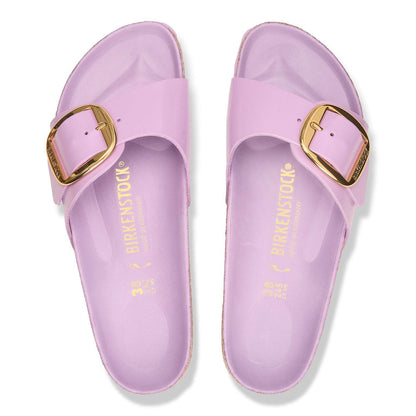Madrid Big Buckle - Cuir naturel verni - High-Shine Crocus