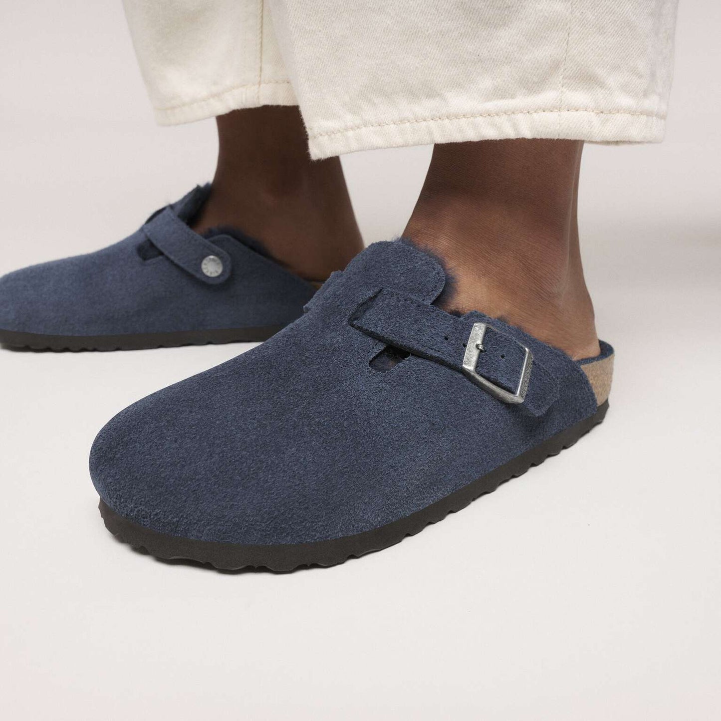 Boston en fourrure d’agneau - Suède - New Navy