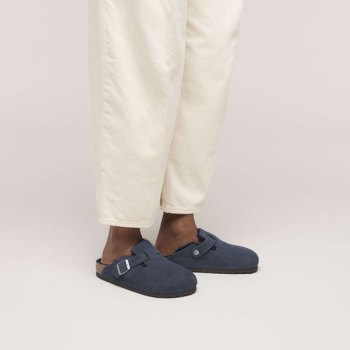 Boston en fourrure d’agneau - Suède - New Navy